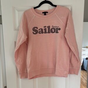 J. Crew Bonjour Sailor Pink Sweatshirt